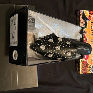 Cape Robbin Black Dress Shoes with Sparkling Silver Details